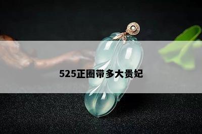 525正圈带多大贵妃