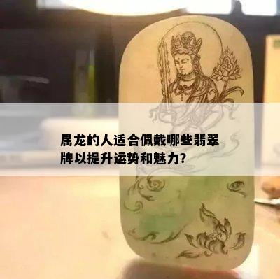 属龙的人适合佩戴哪些翡翠牌以提升运势和魅力？