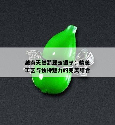 越南天然翡翠玉镯子：精美工艺与独特魅力的完美结合