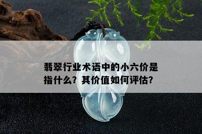 翡翠行业术语中的小六价是指什么？其价值如何评估？