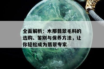 全面解析：木那翡翠毛料的选购、鉴别与保养方法，让你轻松成为翡翠专家