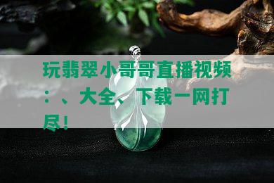 玩翡翠小哥哥直播视频：、大全、下载一网打尽！