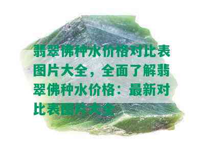 翡翠佛种水价格对比表图片大全，全面了解翡翠佛种水价格：最新对比表图片大全