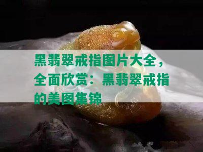 黑翡翠戒指图片大全，全面欣赏：黑翡翠戒指的美图集锦