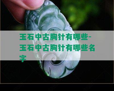 玉石中古胸针有哪些-玉石中古胸针有哪些名字