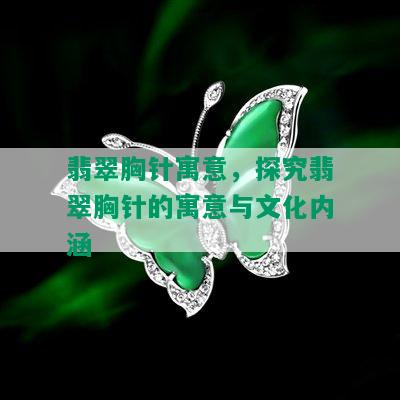 翡翠胸针寓意，探究翡翠胸针的寓意与文化内涵