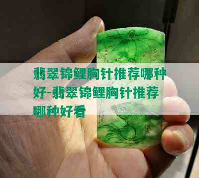 翡翠锦鲤胸针推荐哪种好-翡翠锦鲤胸针推荐哪种好看