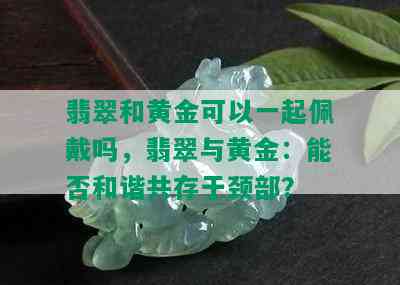 翡翠和黄金可以一起佩戴吗，翡翠与黄金：能否和谐共存于颈部？