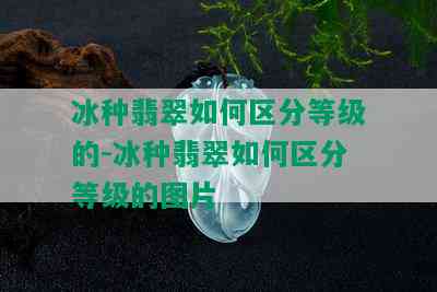 冰种翡翠如何区分等级的-冰种翡翠如何区分等级的图片