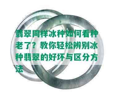 翡翠同样冰种如何看种老了？教你轻松辨别冰种翡翠的好坏与区分方法