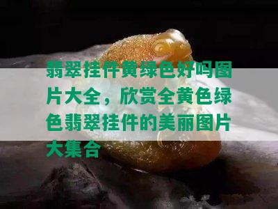 翡翠挂件黄绿色好吗图片大全，欣赏全黄色绿色翡翠挂件的美丽图片大集合