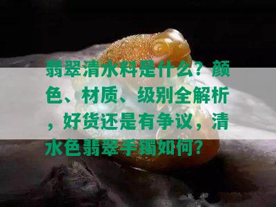 翡翠清水料是什么？颜色、材质、级别全解析，好货还是有争议，清水色翡翠手镯如何？