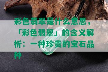 彩色翡翠是什么意思，「彩色翡翠」的含义解析：一种珍贵的宝石品种