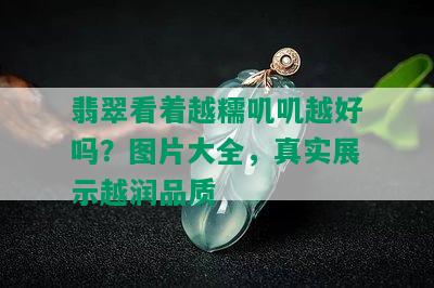 翡翠看着越糯叽叽越好吗？图片大全，真实展示越润品质