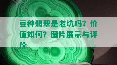 豆种翡翠是老坑吗？价值如何？图片展示与评价