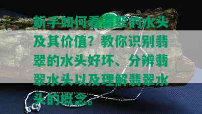 新手如何看翡翠的水头及其价值？教你识别翡翠的水头好坏、分辨翡翠水头以及理解翡翠水头的概念。