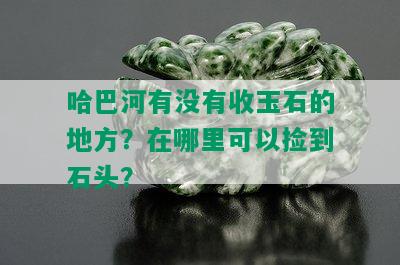 哈巴河有没有收玉石的地方？在哪里可以捡到石头？