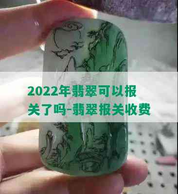 2022年翡翠可以报关了吗-翡翠报关收费