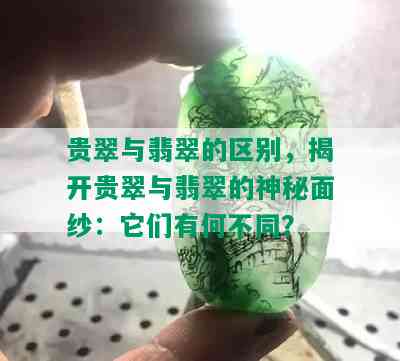 贵翠与翡翠的区别，揭开贵翠与翡翠的神秘面纱：它们有何不同？