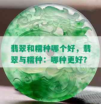 翡翠和糯种哪个好，翡翠与糯种：哪种更好？