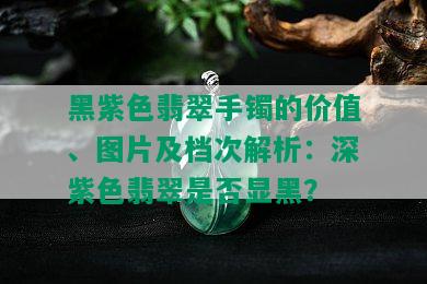 黑紫色翡翠手镯的价值、图片及档次解析：深紫色翡翠是否显黑？