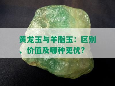 黄龙玉与羊脂玉：区别、价值及哪种更优?