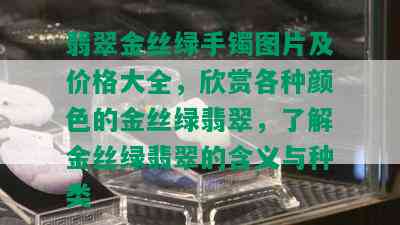 翡翠金丝绿手镯图片及价格大全，欣赏各种颜色的金丝绿翡翠，了解金丝绿翡翠的含义与种类