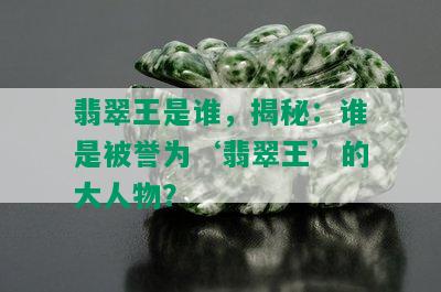 翡翠王是谁，揭秘：谁是被誉为‘翡翠王’的大人物？