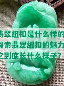 翡翠纽扣是什么样的，探索翡翠纽扣的魅力：它到底长什么样子？