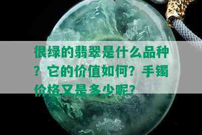 很绿的翡翠是什么品种？它的价值如何？手镯价格又是多少呢？