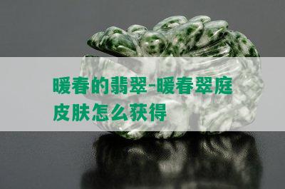 暖春的翡翠-暖春翠庭皮肤怎么获得