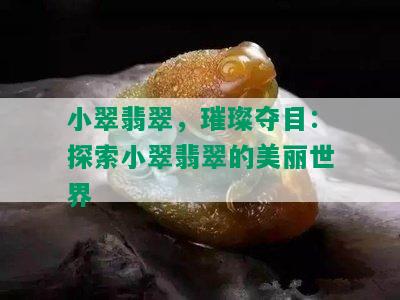 小翠翡翠，璀璨夺目：探索小翠翡翠的美丽世界