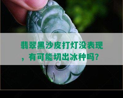 翡翠黑沙皮打灯没表现，有可能切出冰种吗？