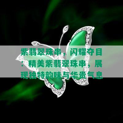 紫翡翠珠串，闪耀夺目：精美紫翡翠珠串，展现独特韵味与华贵气息