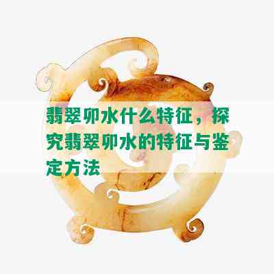 翡翠卯水什么特征，探究翡翠卯水的特征与鉴定方法