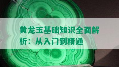 黄龙玉基础知识全面解析：从入门到精通