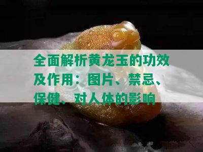 全面解析黄龙玉的功效及作用：图片、禁忌、保健、对人体的影响