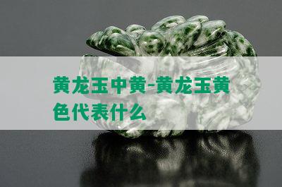 黄龙玉中黄-黄龙玉黄色代表什么