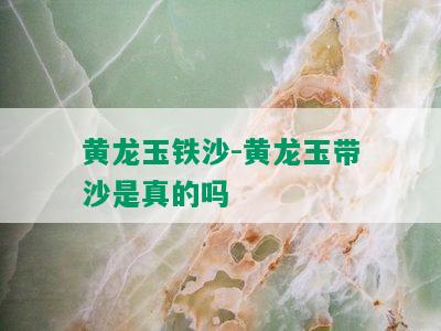 黄龙玉铁沙-黄龙玉带沙是真的吗