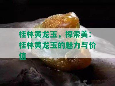 桂林黄龙玉，探索美：桂林黄龙玉的魅力与价值