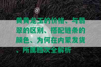 黄黄龙玉的价格、与翡翠的区别、搭配链条的颜色、为何在内蒙发货、所属档次全解析