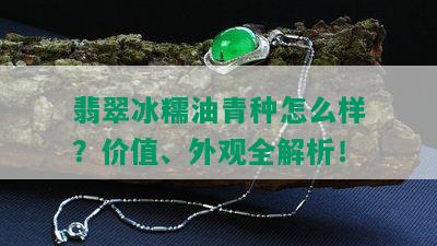 翡翠冰糯油青种怎么样？价值、外观全解析！