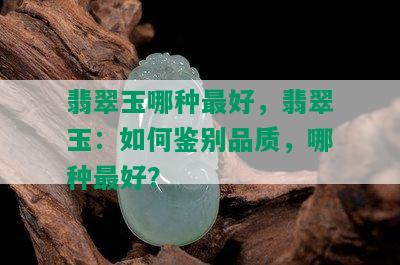 翡翠玉哪种更好，翡翠玉：如何鉴别品质，哪种更好？