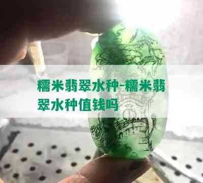 糯米翡翠水种-糯米翡翠水种值钱吗