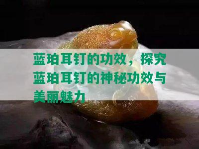 蓝珀耳钉的功效，探究蓝珀耳钉的神秘功效与美丽魅力