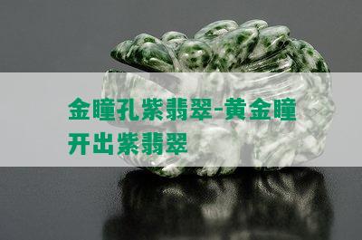 金瞳孔紫翡翠-黄金瞳开出紫翡翠