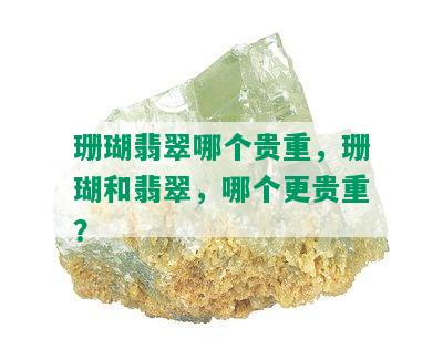 珊瑚翡翠哪个贵重，珊瑚和翡翠，哪个更贵重？