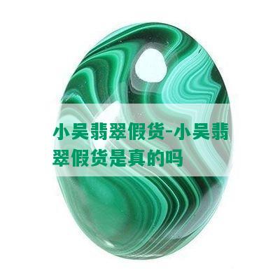 小吴翡翠假货-小吴翡翠假货是真的吗