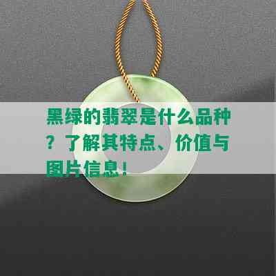 黑绿的翡翠是什么品种？了解其特点、价值与图片信息！