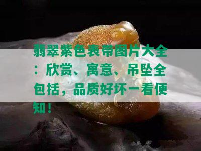 翡翠紫色表带图片大全：欣赏、寓意、吊坠全包括，品质好坏一看便知！